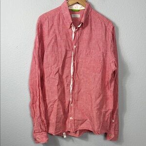 Eton of Sweden Men's Red‎ Gingham Plaid Shirt